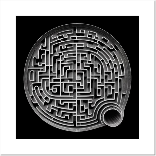 "Lost in the Dark and Twisty Maze" Wall Art by Kamran Sharjeel